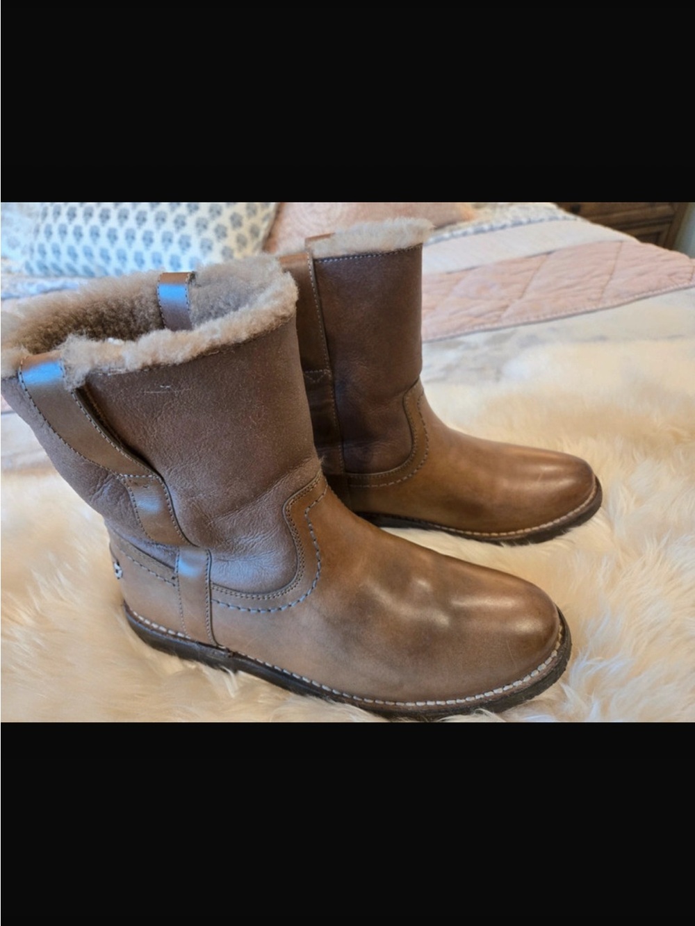 Frye Celia shearling Women's Fleece-Lined Brown Leather Winter Boots
